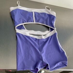 Tiger Friday Purple and White Jumpsuit